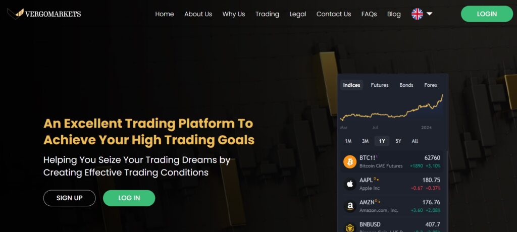 Vergomarkets website